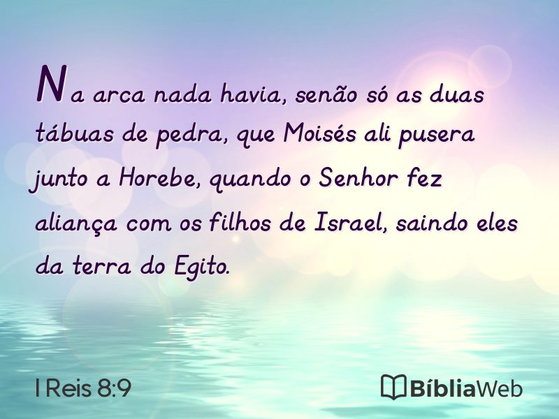 I Reis 8:9 em imagem para compartilhar
