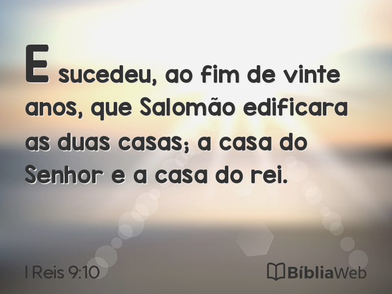 I Reis 9:10 em imagem para compartilhar