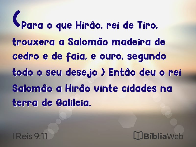 I Reis 9:11 em imagem para compartilhar
