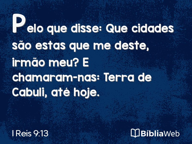 I Reis 9:13 em imagem para compartilhar