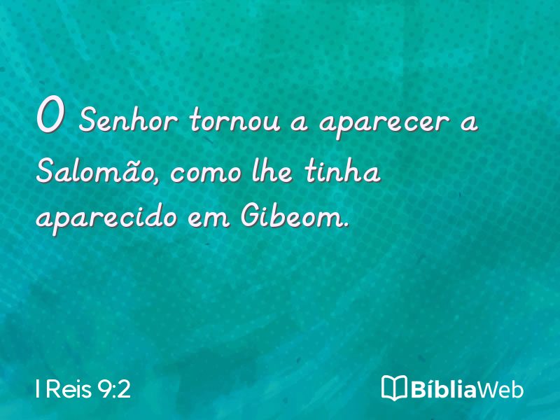 I Reis 9:2 em imagem para compartilhar