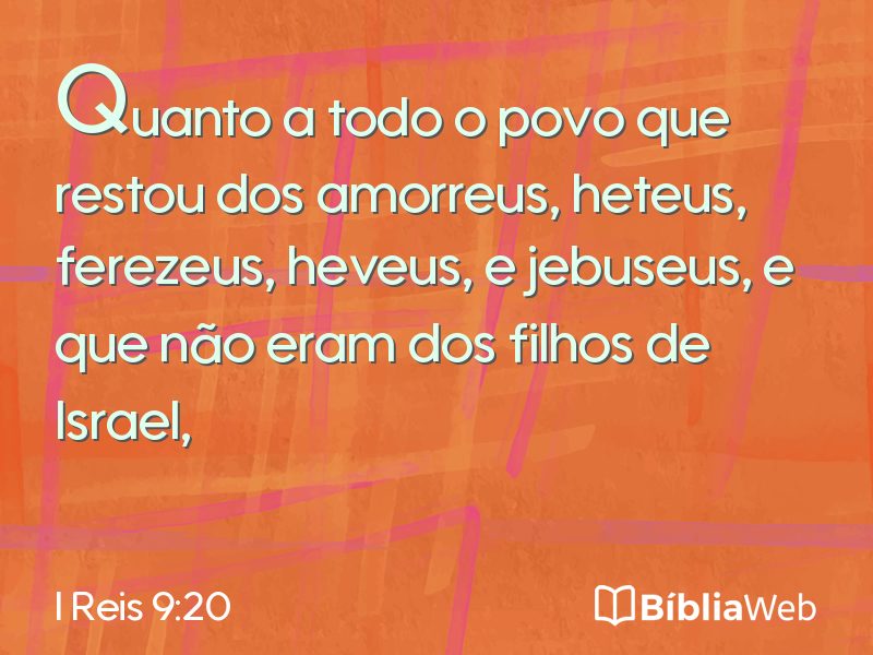 I Reis 9:20 em imagem para compartilhar