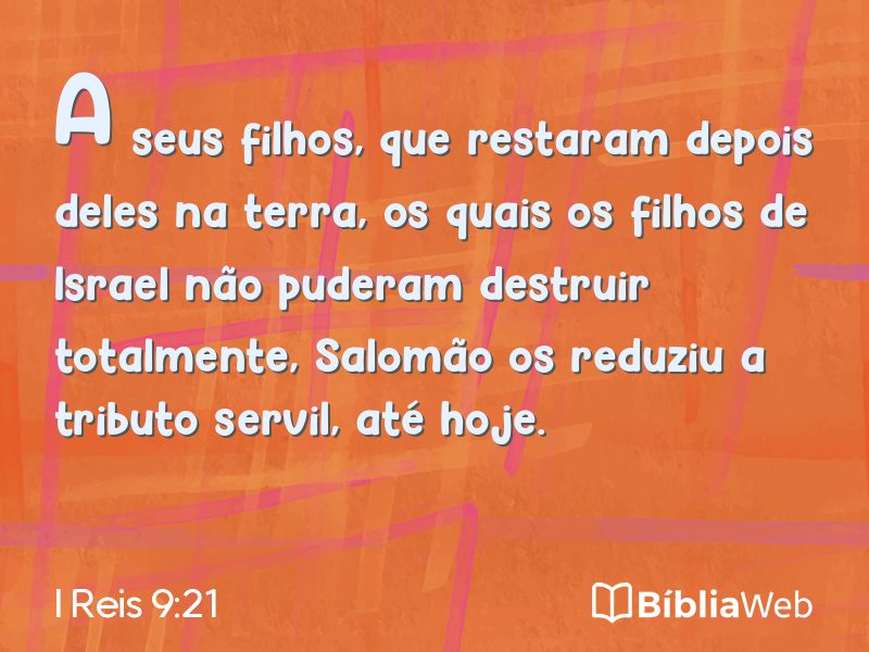 I Reis 9:21 em imagem para compartilhar