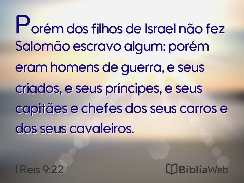 I Reis 9:22 em imagem para compartilhar