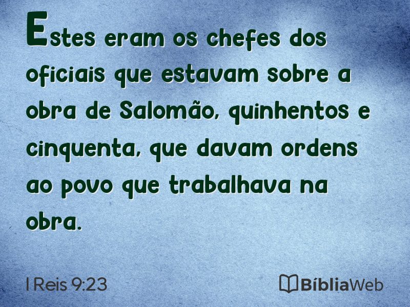 I Reis 9:23 em imagem para compartilhar