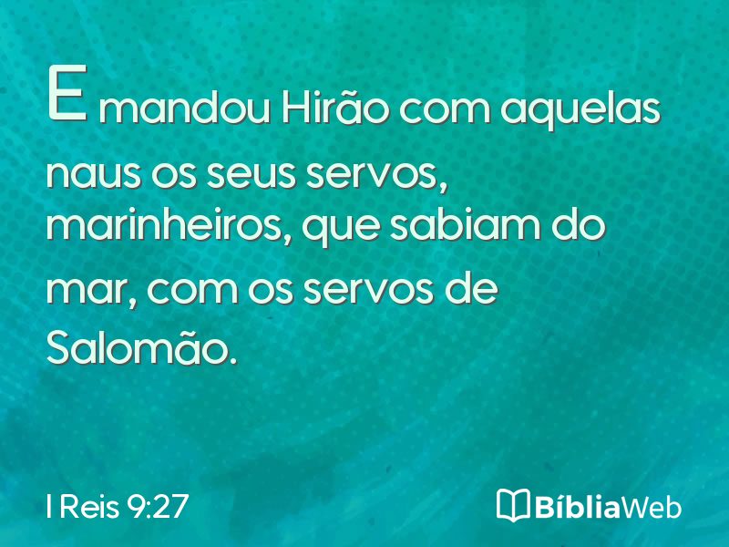 I Reis 9:27 em imagem para compartilhar