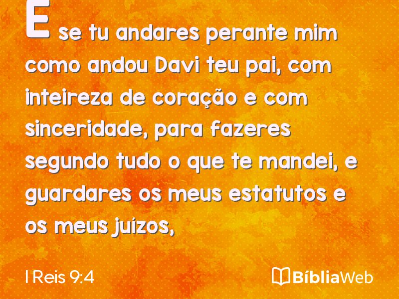 I Reis 9:4 em imagem para compartilhar