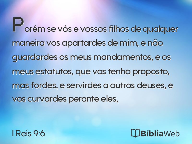 I Reis 9:6 em imagem para compartilhar