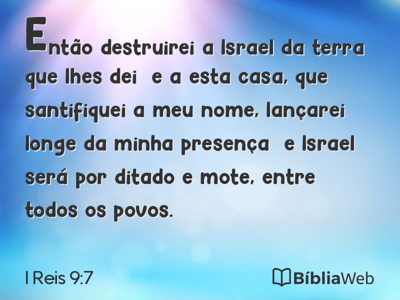 I Reis 9:7 em imagem para compartilhar