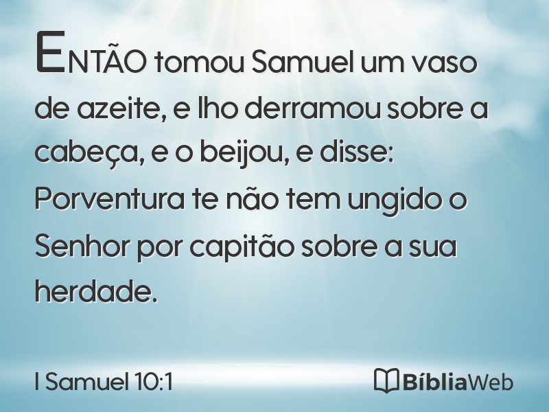 I Samuel 10:1 em imagem para compartilhar
