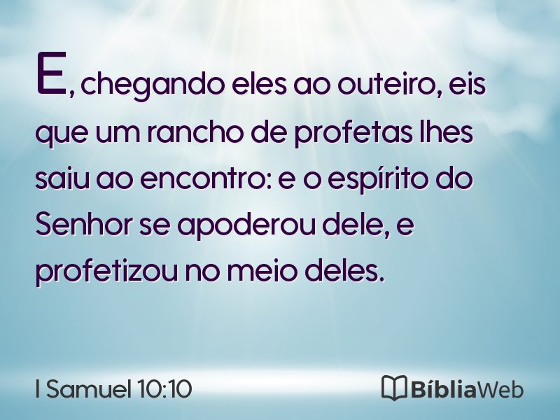I Samuel 10:10 em imagem para compartilhar