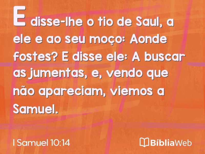 I Samuel 10:14 em imagem para compartilhar