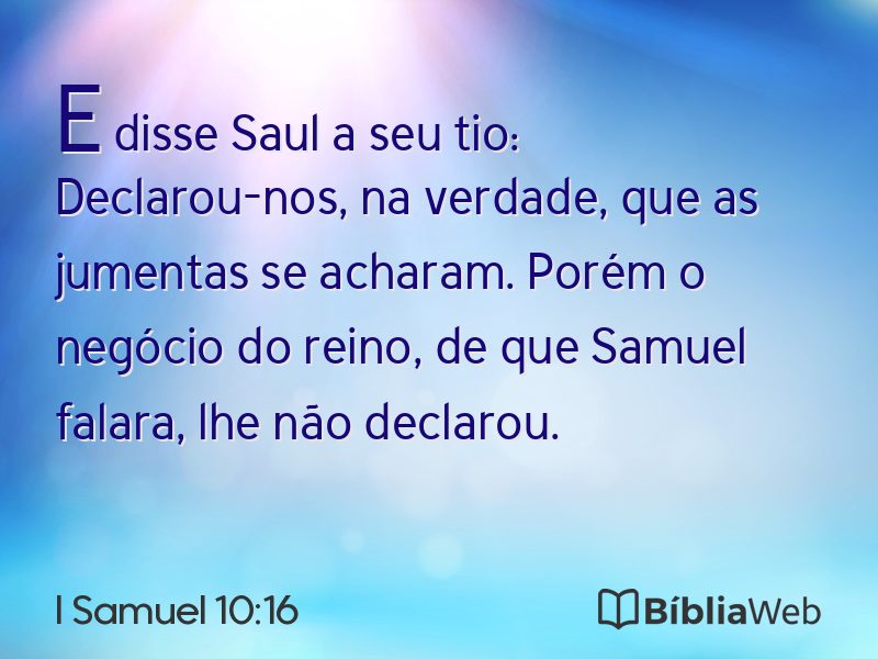 I Samuel 10:16 em imagem para compartilhar