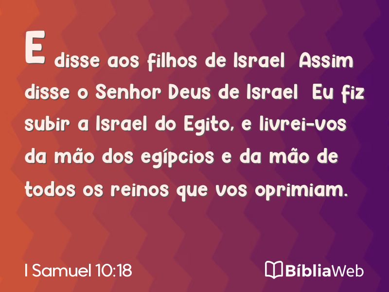 I Samuel 10:18 em imagem para compartilhar