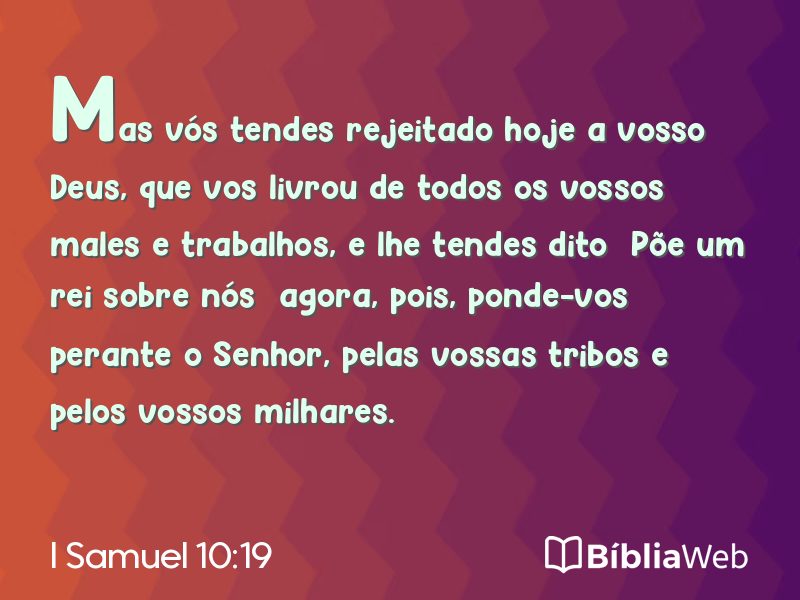 I Samuel 10:19 em imagem para compartilhar