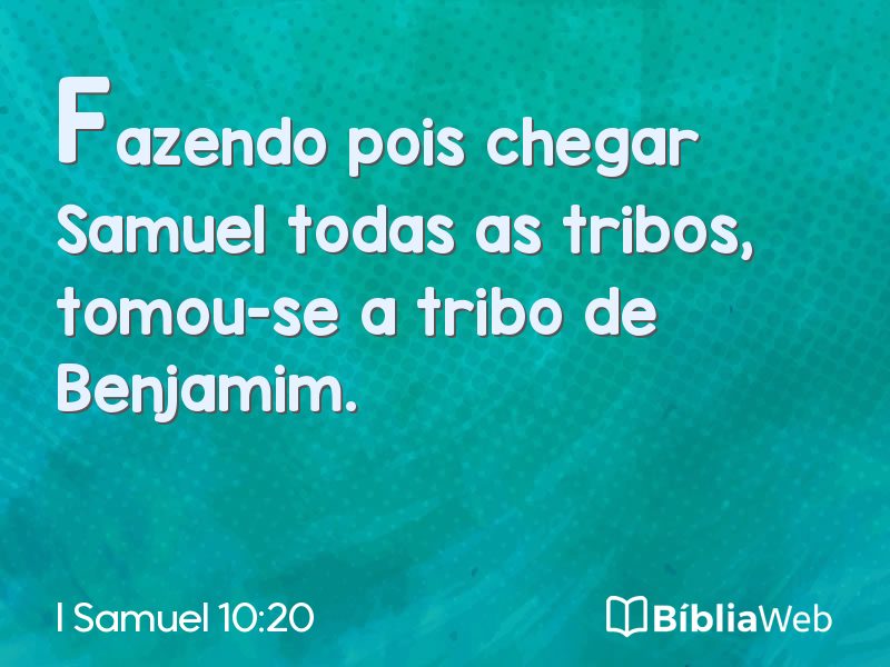 I Samuel 10:20 em imagem para compartilhar