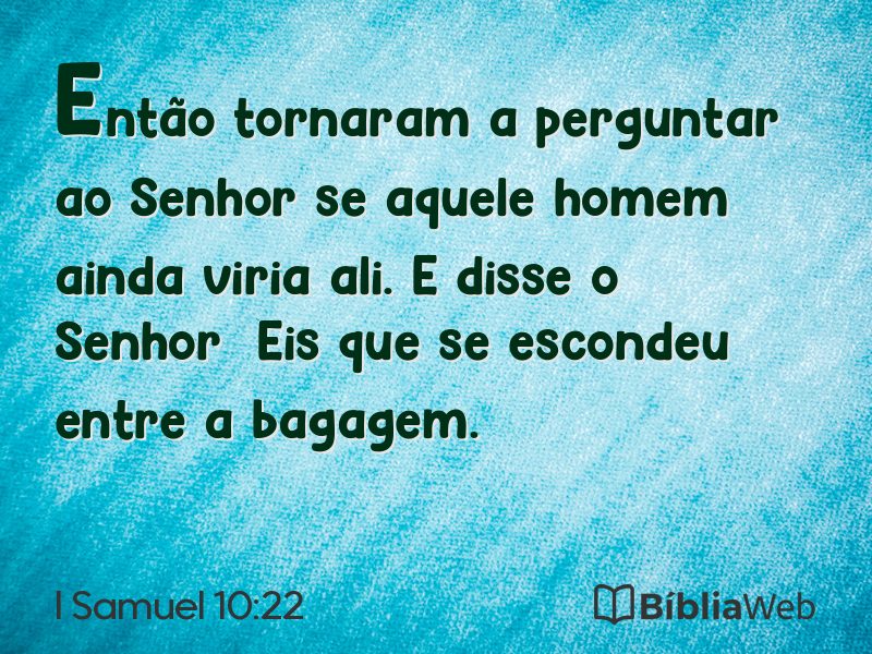 I Samuel 10:22 em imagem para compartilhar