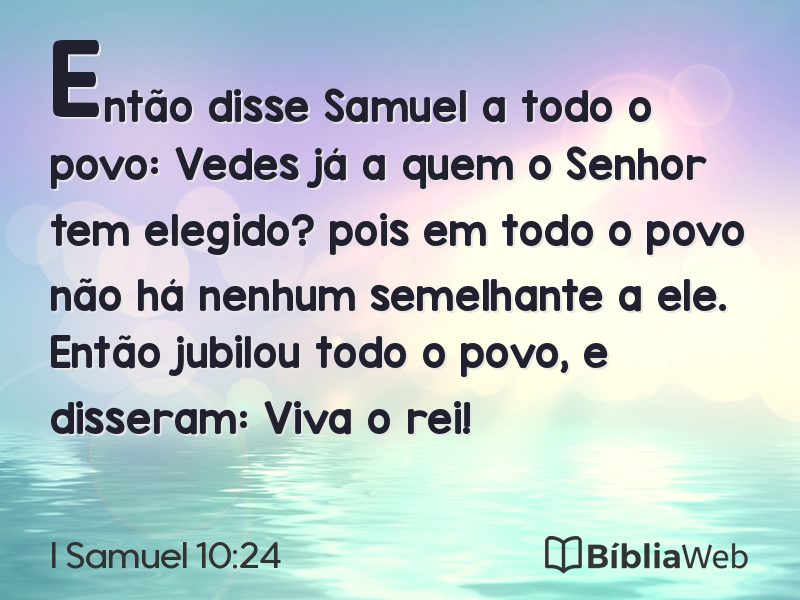 I Samuel 10:24 em imagem para compartilhar