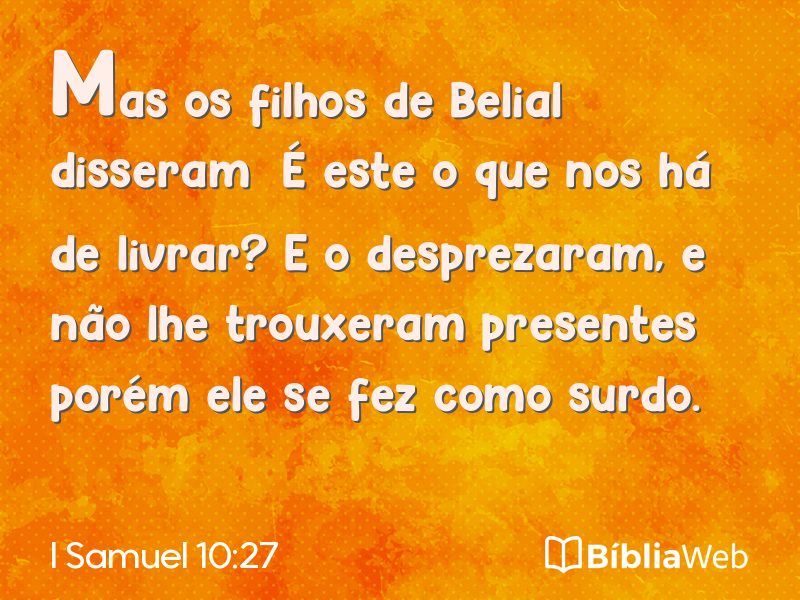 I Samuel 10:27 em imagem para compartilhar