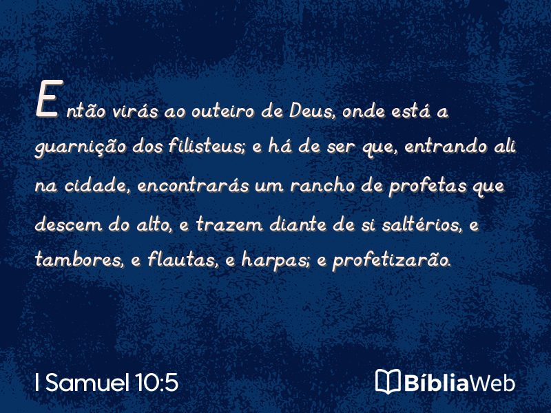 I Samuel 10:5 em imagem para compartilhar