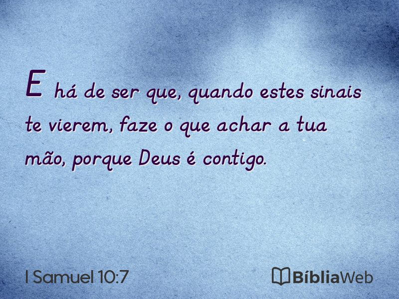 I Samuel 10:7 em imagem para compartilhar