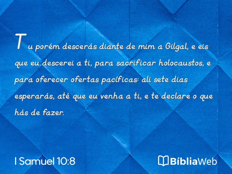 I Samuel 10:8 em imagem para compartilhar