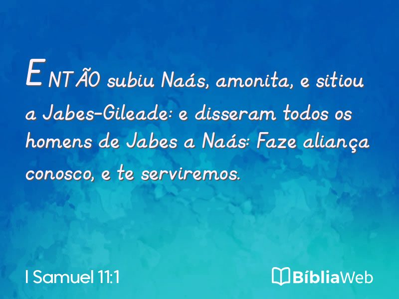 I Samuel 11:1 em imagem para compartilhar