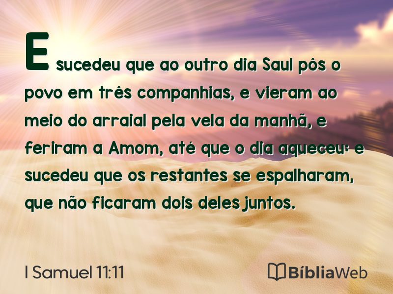 I Samuel 11:11 em imagem para compartilhar