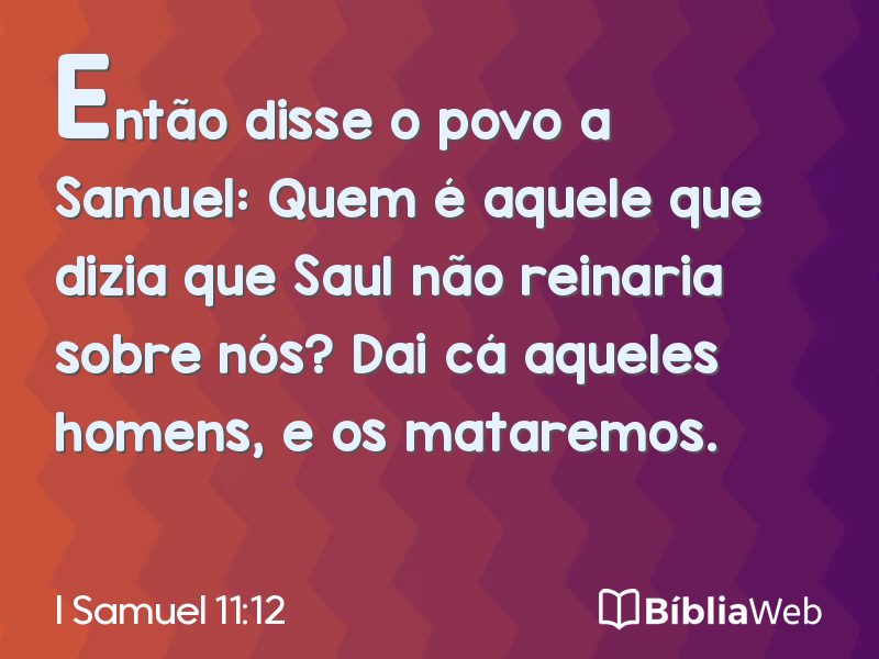 I Samuel 11:12 em imagem para compartilhar