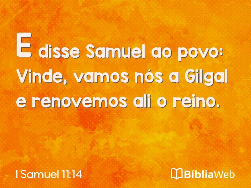 I Samuel 11:14 em imagem para compartilhar