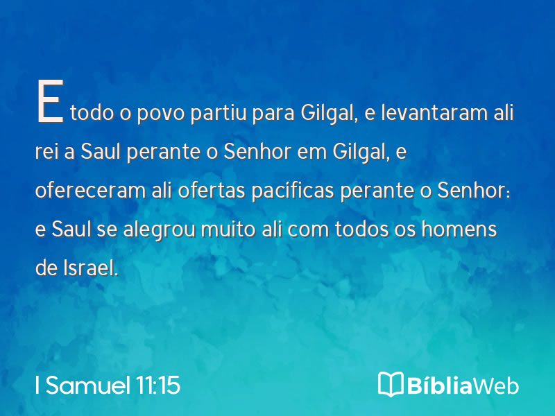 I Samuel 11:15 em imagem para compartilhar