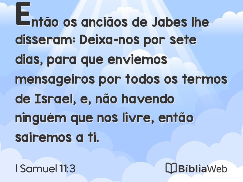 I Samuel 11:3 em imagem para compartilhar