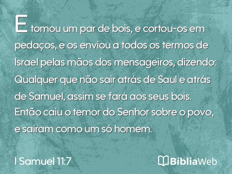 I Samuel 11:7 em imagem para compartilhar