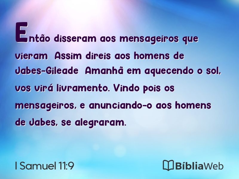 I Samuel 11:9 em imagem para compartilhar