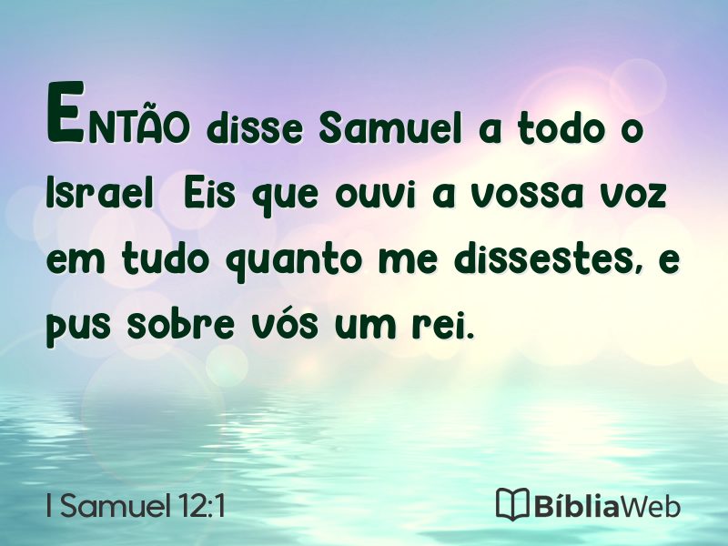 I Samuel 12:1 em imagem para compartilhar