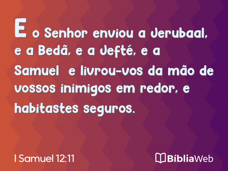 I Samuel 12:11 em imagem para compartilhar