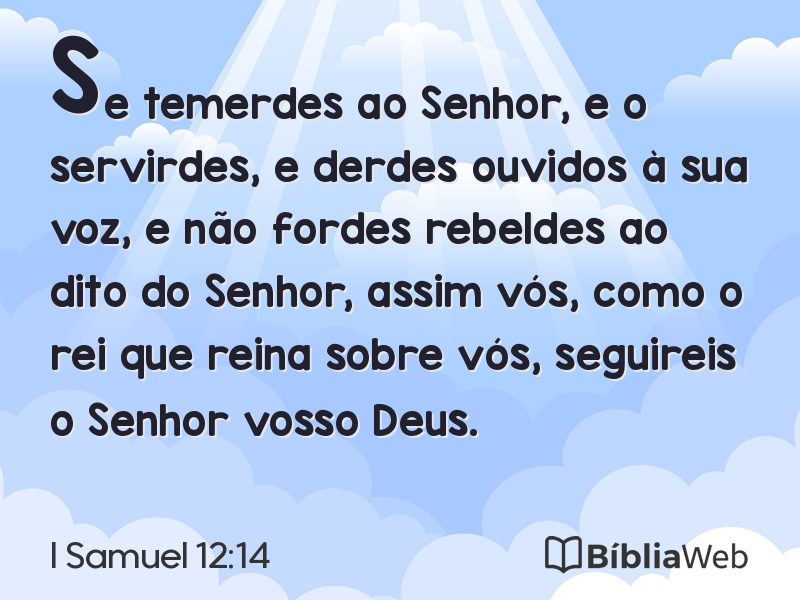 I Samuel 12:14 em imagem para compartilhar