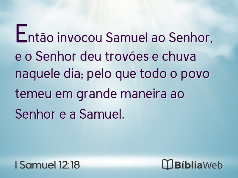 I Samuel 12:18 em imagem para compartilhar