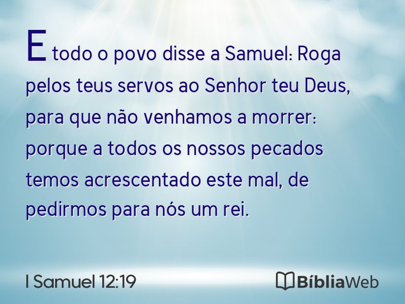 I Samuel 12:19 em imagem para compartilhar