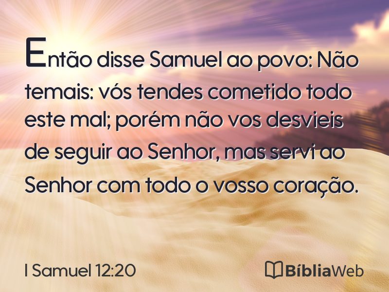 I Samuel 12:20 em imagem para compartilhar