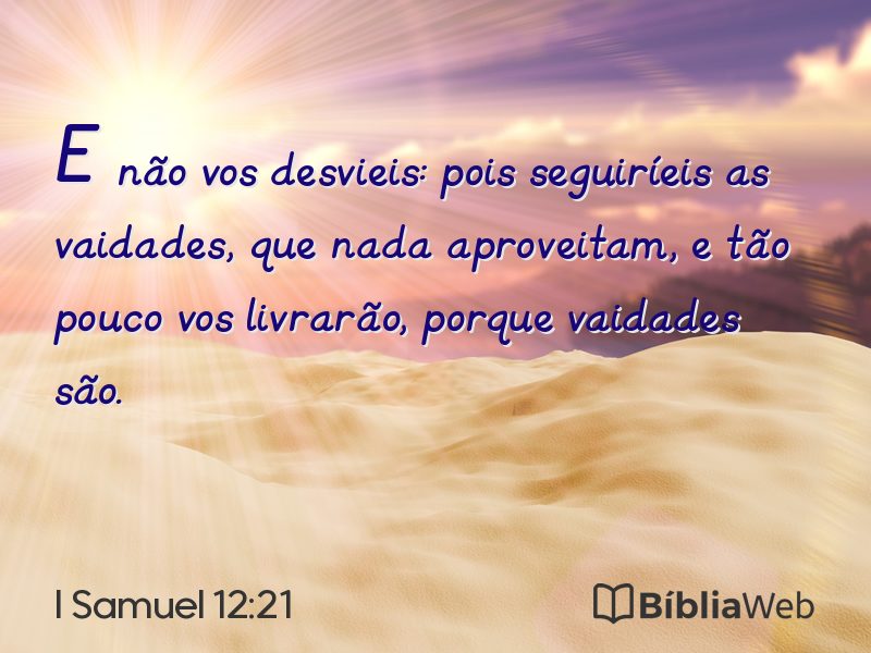 I Samuel 12:21 em imagem para compartilhar
