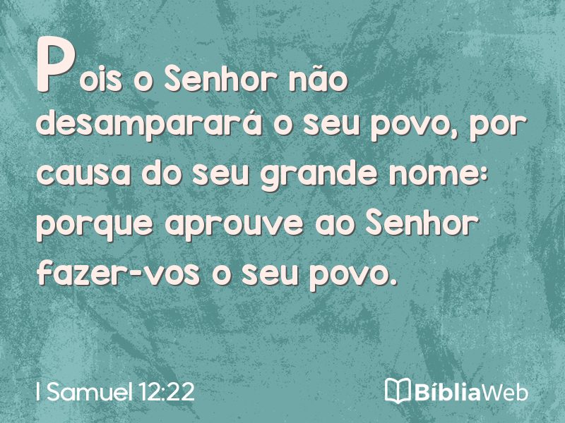 I Samuel 12:22 em imagem para compartilhar