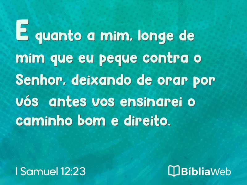 I Samuel 12:23 em imagem para compartilhar