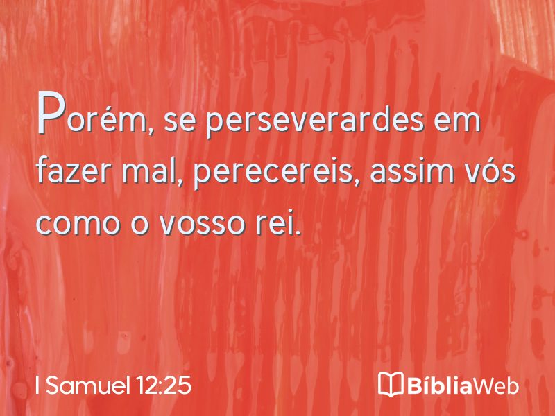 I Samuel 12:25 em imagem para compartilhar