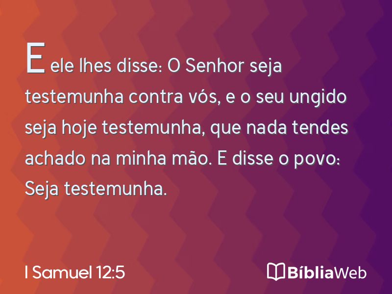 I Samuel 12:5 em imagem para compartilhar