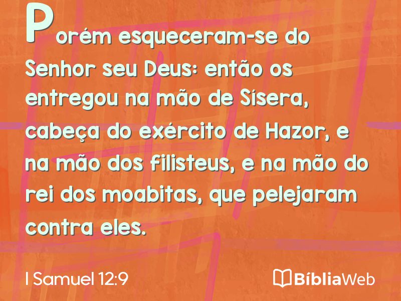 I Samuel 12:9 em imagem para compartilhar