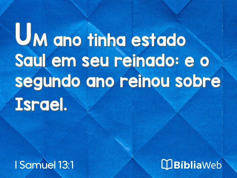 I Samuel 13:1 em imagem para compartilhar