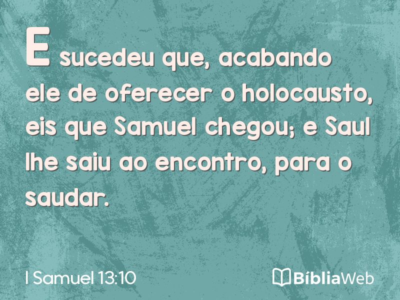 I Samuel 13:10 em imagem para compartilhar