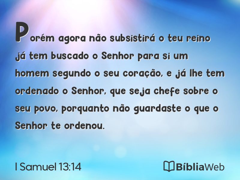I Samuel 13:14 em imagem para compartilhar