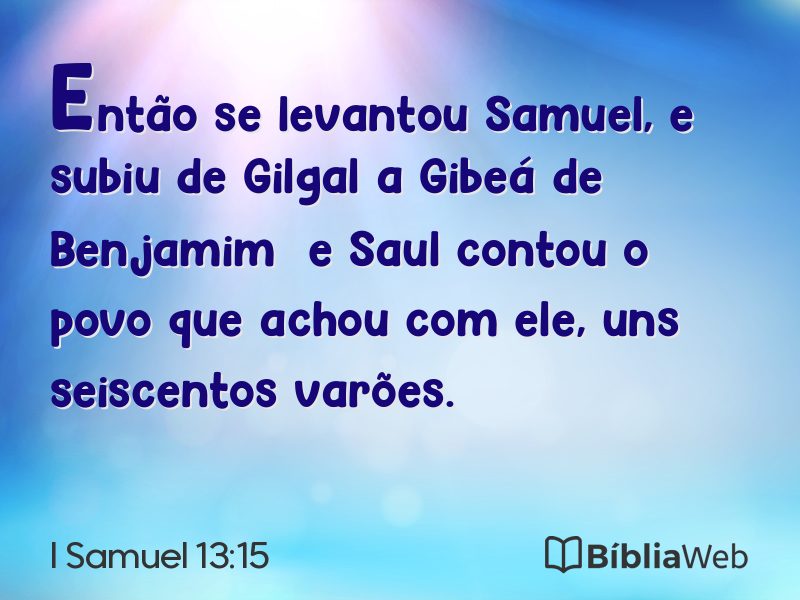 I Samuel 13:15 em imagem para compartilhar